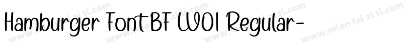 Hamburger Font BF W01 Regular字体转换